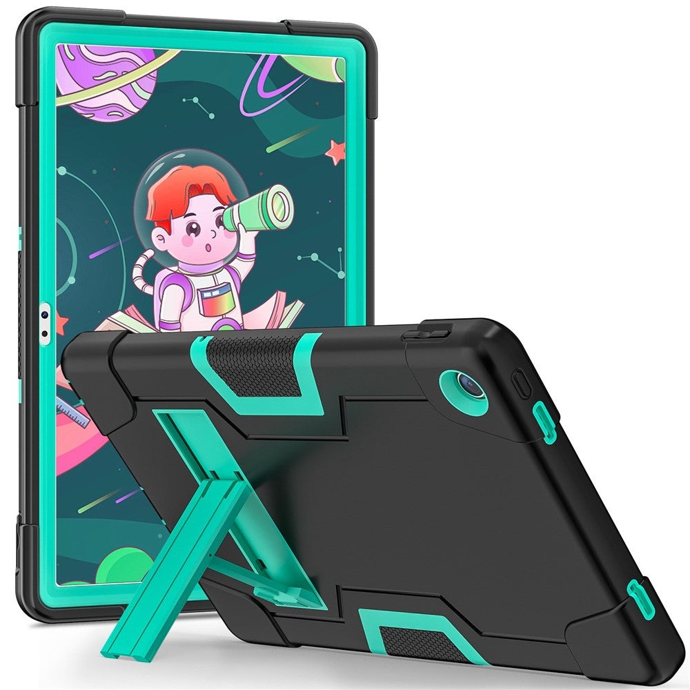 For Lenovo Tab M10 Plus (3rd Gen) / Xiaoxin Pad 2022 10.6 inch 125FU / 128FU Protective Case Robot Pattern Silicone+PC Tablet Anti-Scratch Cover Shockproof Portable Kickstand Case