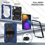For Xiaomi Pad 7 Pro  /  Pad 7 Case Silicone + PC Kickstand Tablet Cover with Handy Strap