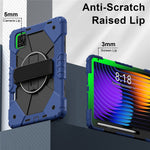 For Xiaomi Pad 7 Pro  /  Pad 7 Case Silicone + PC Kickstand Tablet Cover with Handy Strap