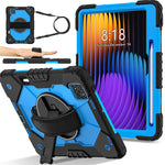 For Xiaomi Pad 7 Pro  /  Pad 7 Case Silicone + PC Kickstand Tablet Cover with Handy Strap