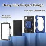 For Xiaomi Pad 7 Pro  /  Pad 7 Case Silicone+PC Kickstand Tablet Cover