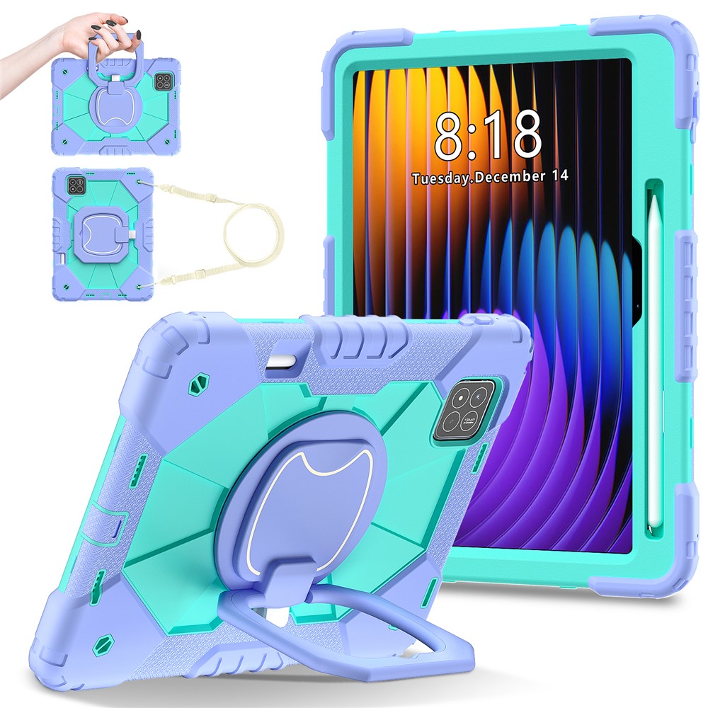 For Xiaomi Pad 7 Pro  /  Pad 7 Case Silicone+PC Kickstand Tablet Cover