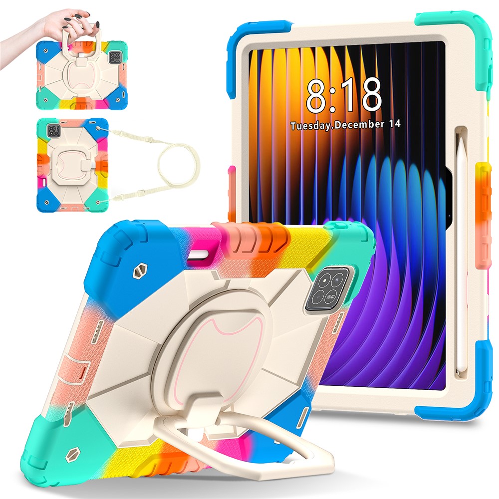 For Xiaomi Pad 7 Pro  /  Pad 7 Case Silicone+PC Kickstand Tablet Cover