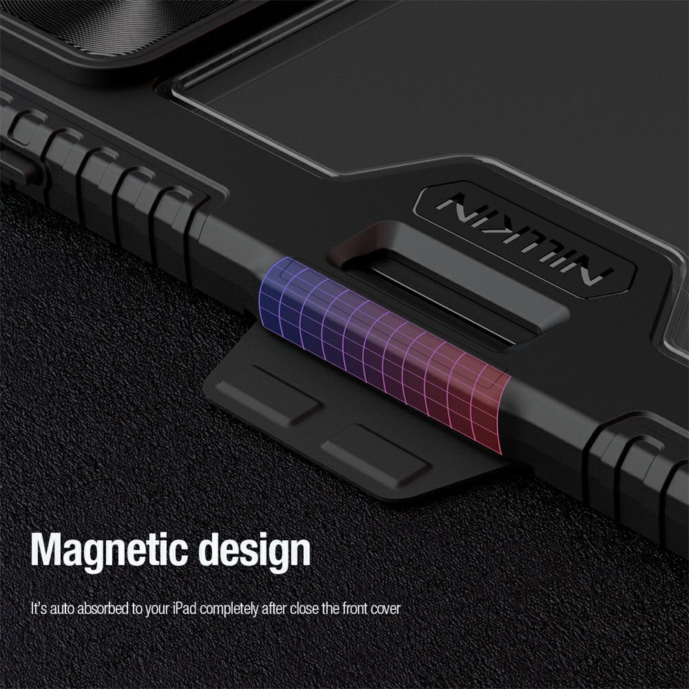 NILLKIN Bumper Leather Case Pro for Xiaomi Pad 7 Pro  /  Pad 7 Slide Camera Lid Origami Stand Tablet Cover Auto Wake  /  Sleep