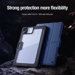 NILLKIN Bumper Leather Case Pro for Xiaomi Pad 7 Pro  /  Pad 7 Slide Camera Lid Origami Stand Tablet Cover Auto Wake  /  Sleep