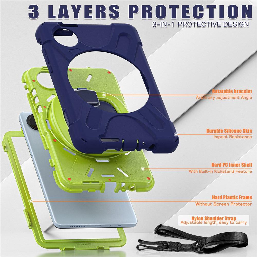 For Xiaomi Redmi Pad SE 4G 8.7 inch Case Kickstand Rugged Tablet Cover with Shoulder Strap