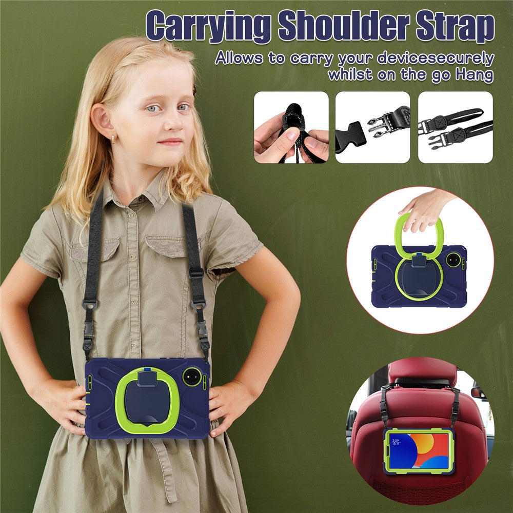 For Xiaomi Redmi Pad SE 4G 8.7 inch Case Kickstand Rugged Tablet Cover with Shoulder Strap