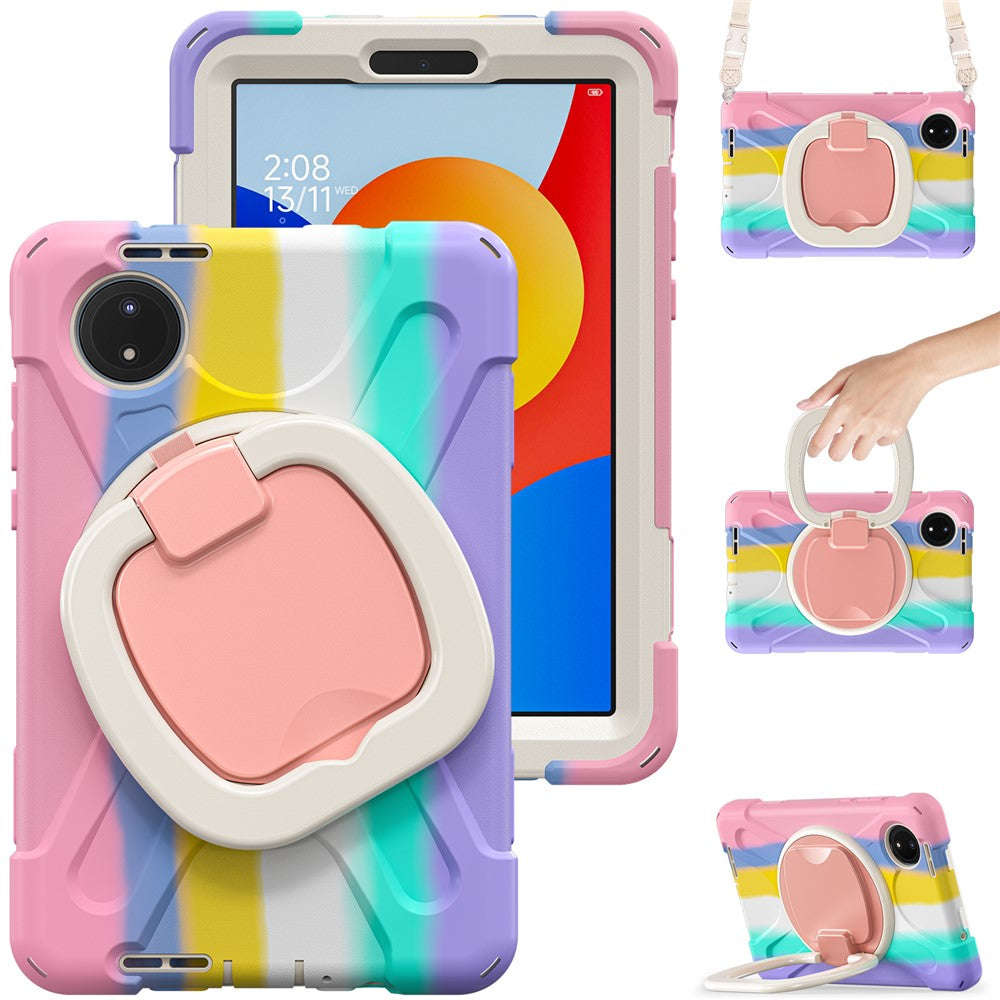 For Xiaomi Redmi Pad SE 4G 8.7 inch Case Kickstand Rugged Tablet Cover with Shoulder Strap