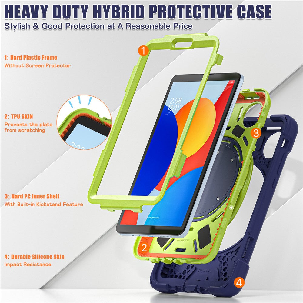 For Xiaomi Redmi Pad SE 4G 8.7 inch Tablet Case Kickstand PC TPU Silicone Back Cover