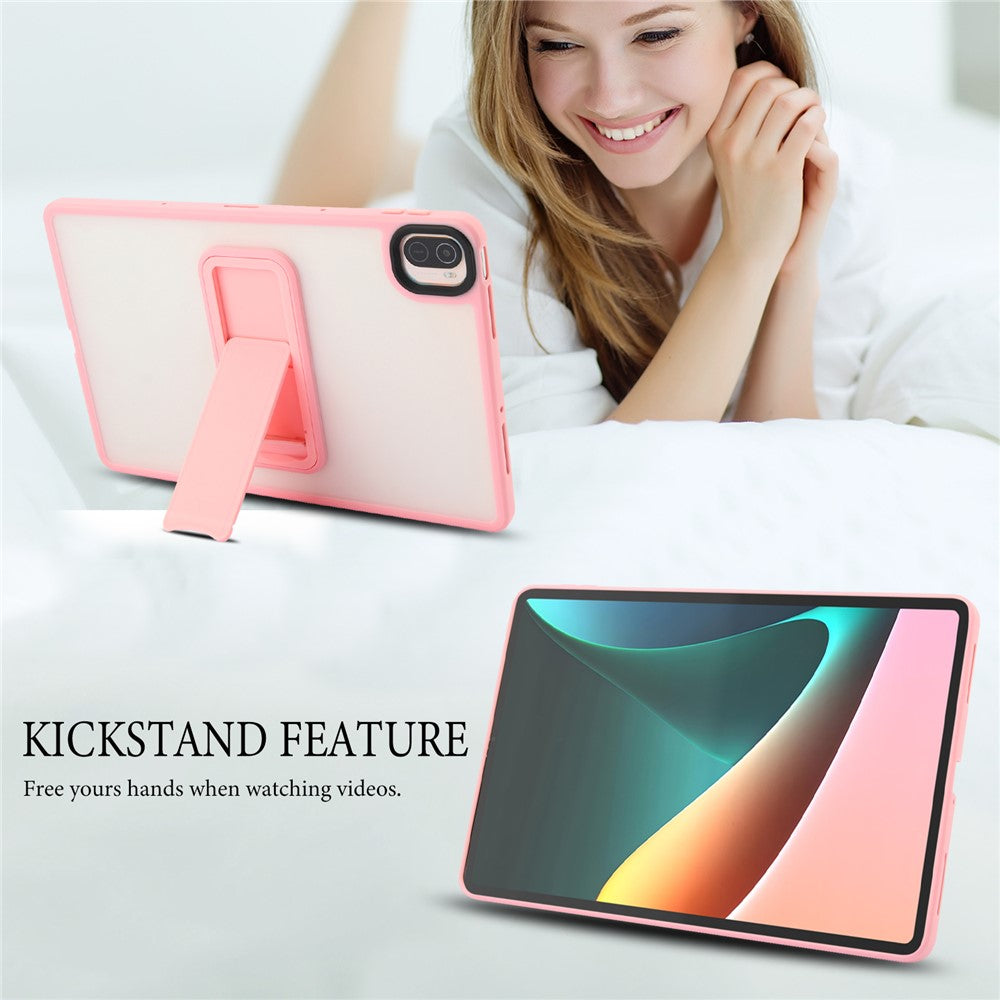 For Xiaomi Pad 5 / Pad 5 Pro Case with Kickstand TPU + PC Skin-Touch Tablet Cover