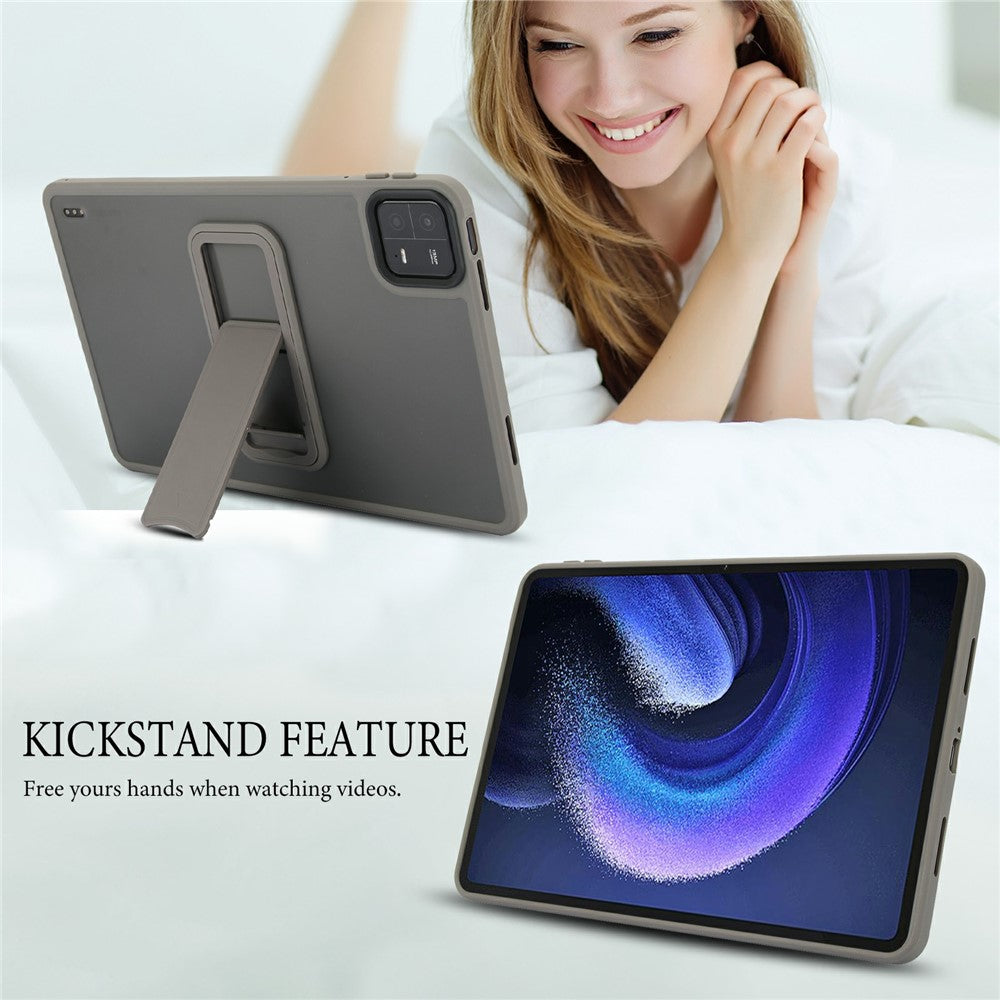 For Xiaomi Pad 6 / Pad 6 Pro Case with Kickstand TPU + PC Skin-Touch Tablet Cover