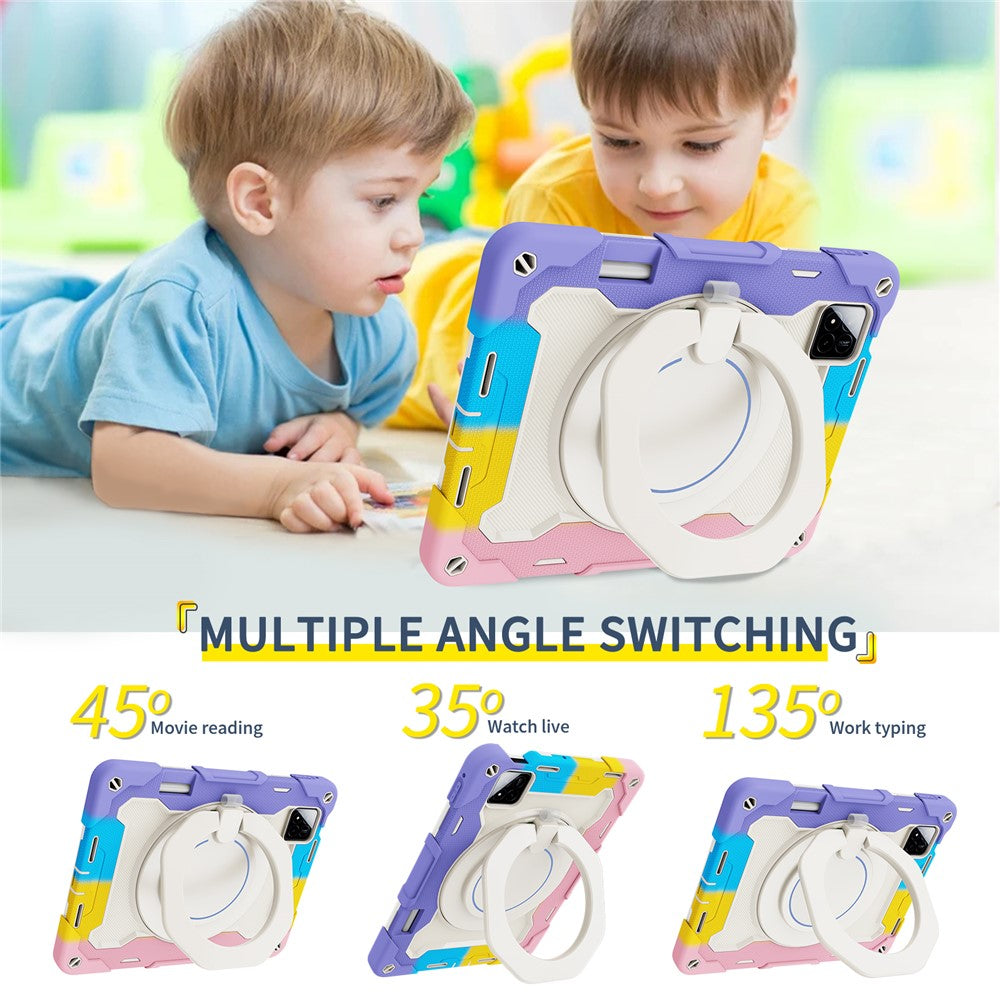 For Xiaomi Pad 7 / Pad 7 Pro Case Hand Grip Kickstand PC + Silicone Tablet Cover with Pencil Holder