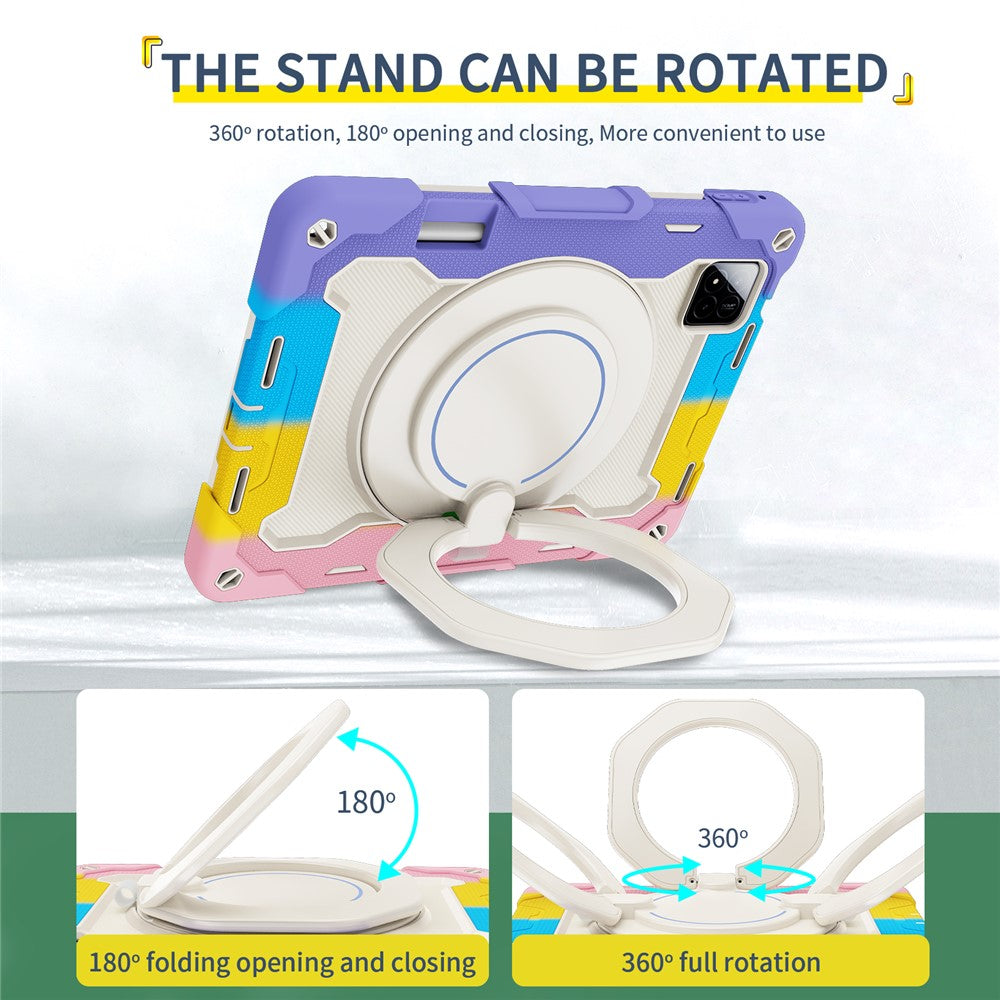 For Xiaomi Pad 7 / Pad 7 Pro Case Hand Grip Kickstand PC + Silicone Tablet Cover with Pencil Holder