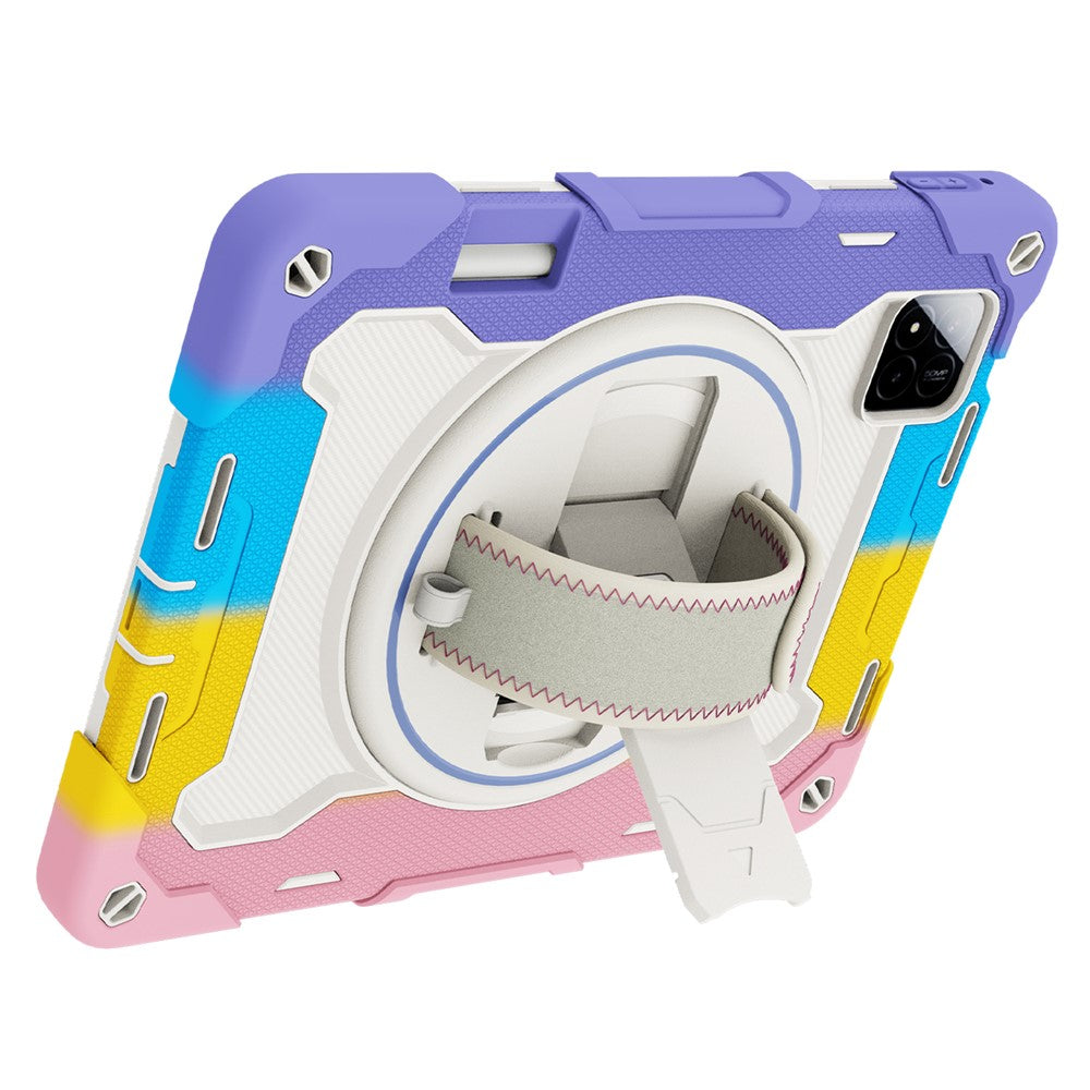 For Xiaomi Pad 7 / Pad 7 Pro Kickstand Case Hand Strap PC + Silicone Tablet Cover with Pencil Holder