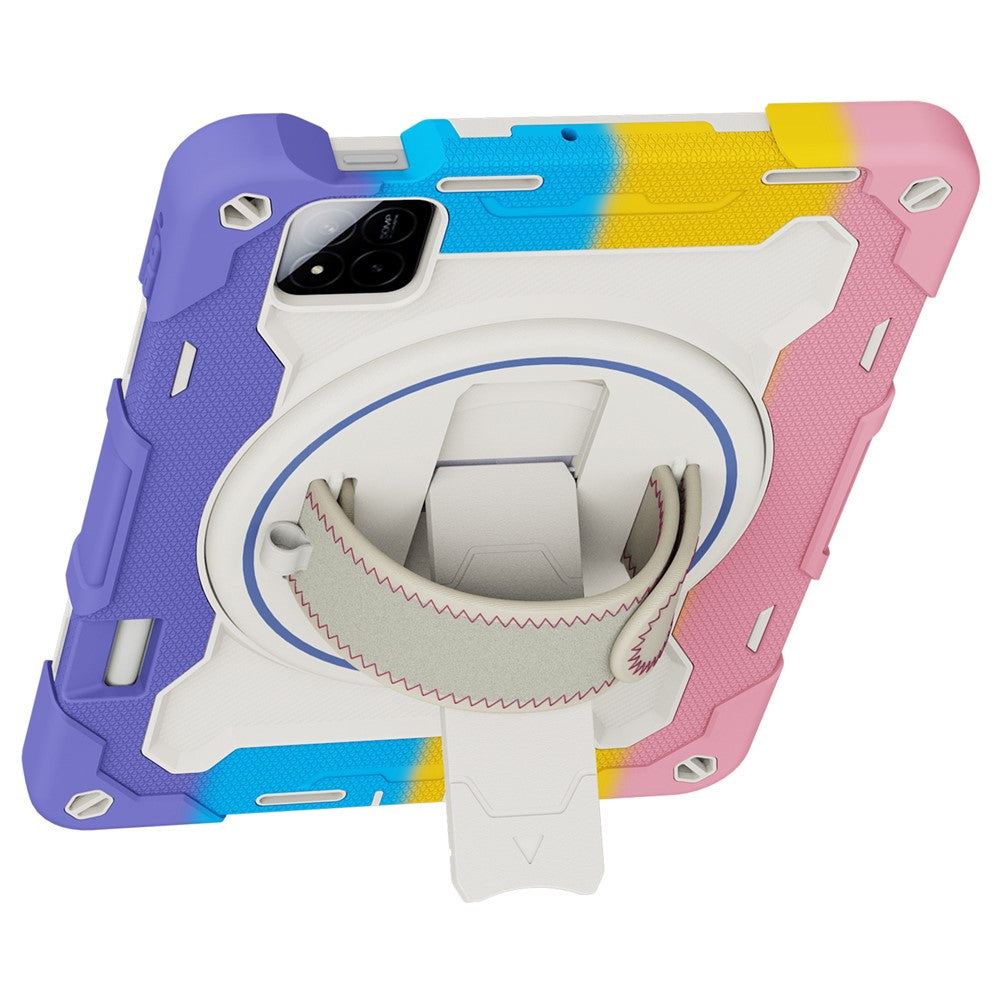 For Xiaomi Pad 7 / Pad 7 Pro Kickstand Case Hand Strap PC + Silicone Tablet Cover with Pencil Holder
