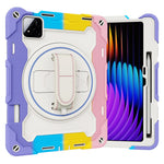 For Xiaomi Pad 7 / Pad 7 Pro Kickstand Case Hand Strap PC + Silicone Tablet Cover with Pencil Holder
