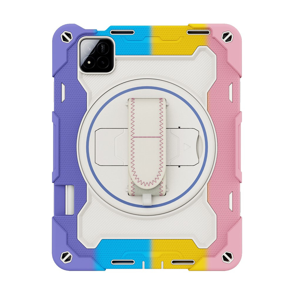 For Xiaomi Pad 7 / Pad 7 Pro Kickstand Case Hand Strap PC + Silicone Tablet Cover with Pencil Holder