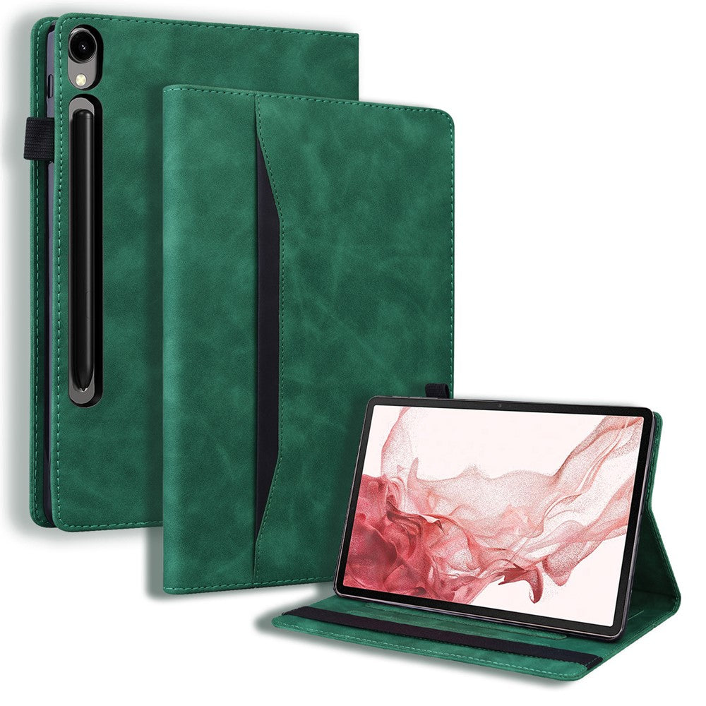 Til Samsung Galaxy Tab S10 FE+ Cover PU Læder Beskyttende Folio Tablet Cover med Kortlomme