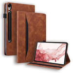 Til Samsung Galaxy Tab S10 FE+ Cover PU Læder Beskyttende Folio Tablet Cover med Kortlomme