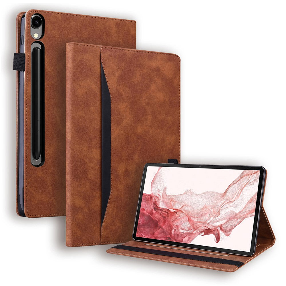 Til Samsung Galaxy Tab S10 FE+ Cover PU Læder Beskyttende Folio Tablet Cover med Kortlomme
