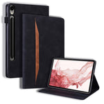 Til Samsung Galaxy Tab S10 FE+ Cover PU Læder Beskyttende Folio Tablet Cover med Kortlomme
