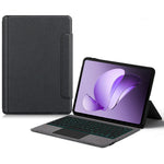For Oppo Pad 3 Leather Case + Touchpad Bluetooth-compatible Keyboard with Backlit