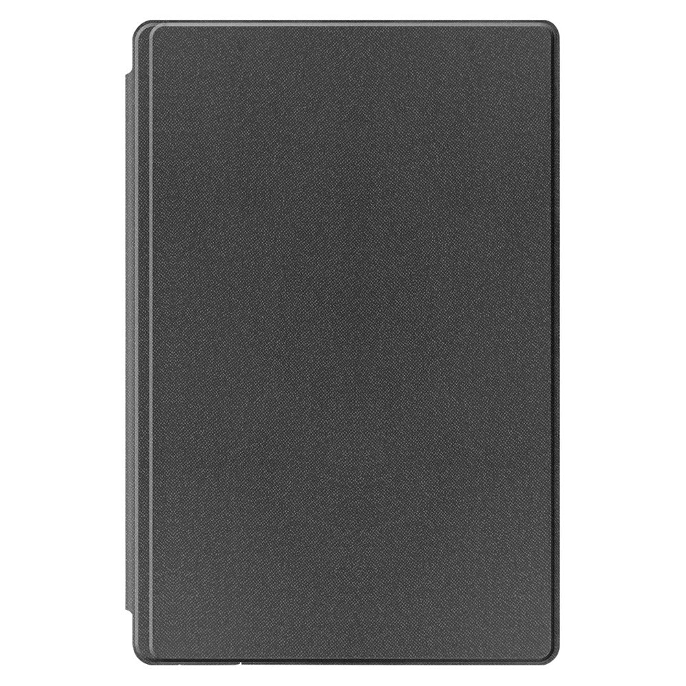 Til Samsung Galaxy Tab S8 Ultra-læderetui + Bluetooth-kompatibelt tastatur med baggrundsbelysning og trackpad