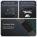 Til Samsung Galaxy Tab S8 Ultra-læderetui + Bluetooth-kompatibelt tastatur med baggrundsbelysning og trackpad