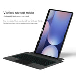 Til Samsung Galaxy Tab S10 Ultra / S9 Ultra Lædercover + Bluetooth-kompatibelt Tastatur med Baggrundsbelyst Trackpad
