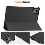For Lenovo Tab M11  /  K11 Case Tri-Fold Stand PU Leather Tablet Cover with 2.5D Tempered Glass Screen Protector