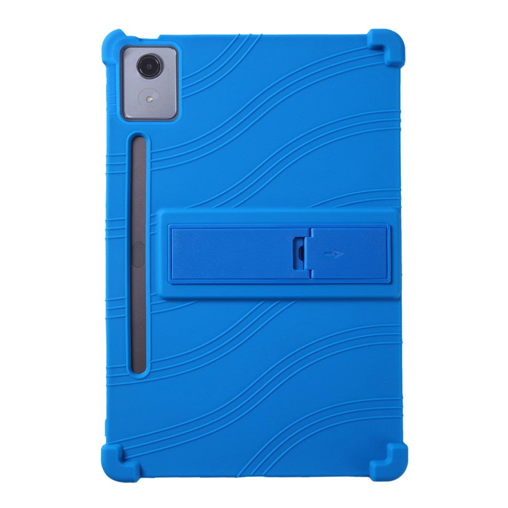 For Lenovo Xiaoxin Pad Pro 12.7 Inch / Pad Pro 12.7 (2025) Silicone Case with Kickstand Rugged Protective Cover