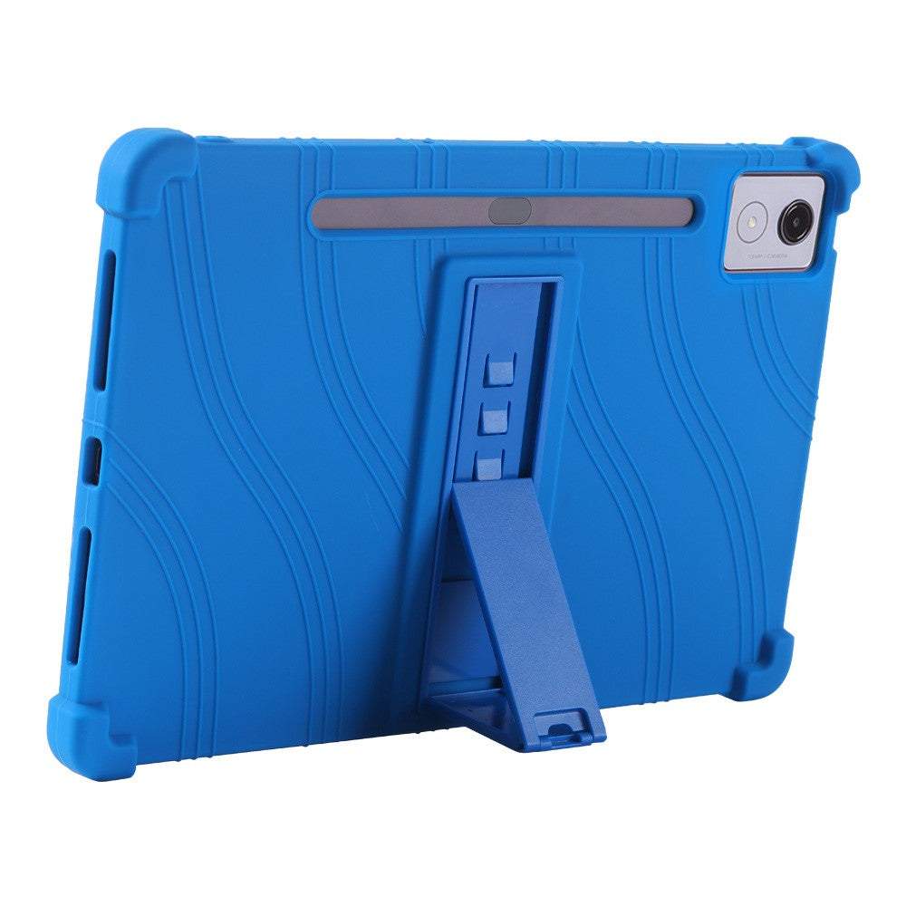 For Lenovo Xiaoxin Pad Pro 12.7 Inch / Pad Pro 12.7 (2025) Silicone Case with Kickstand Rugged Protective Cover
