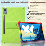 For Lenovo Xiaoxin Pad Pro 12.7 Inch / Pad Pro 12.7 (2025) Silicone Case with Kickstand Rugged Protective Cover