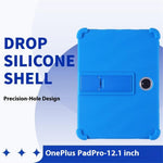 For Oppo Pad 3 / OnePlus Pad Pro Silicone Case with Kickstand Rugged Protective Cover