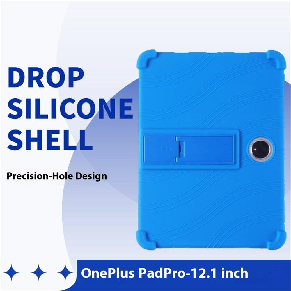 For Oppo Pad 3 / OnePlus Pad Pro Silicone Case with Kickstand Rugged Protective Cover