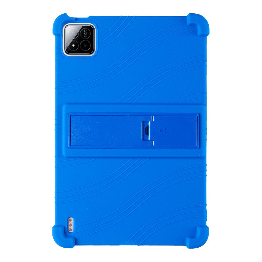 For Xiaomi Pad 7 / Pad 7 Pro Silicone Case with Kickstand Rugged Protective Cover