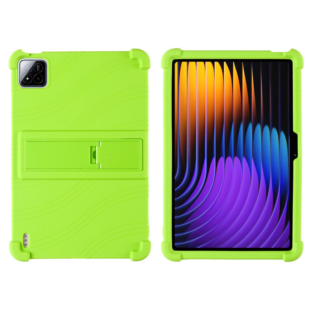For Xiaomi Pad 7 / Pad 7 Pro Silicone Case with Kickstand Rugged Protective Cover