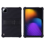 For Xiaomi Pad 7 / Pad 7 Pro Silicone Case with Kickstand Rugged Protective Cover