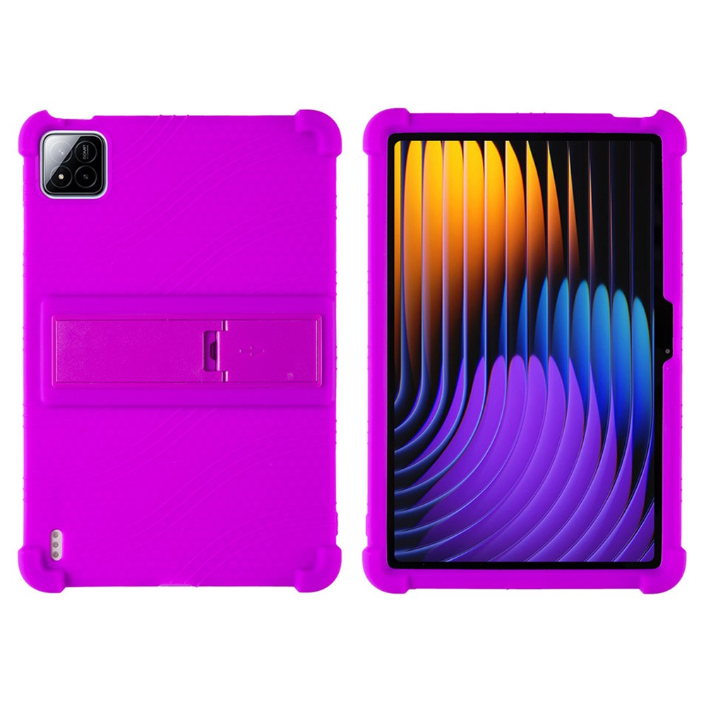 For Xiaomi Pad 7 / Pad 7 Pro Silicone Case with Kickstand Rugged Protective Cover
