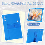 For Lenovo Yoga Tab Plus / Pad Pro AI Silicone Case with Kickstand Rugged Protective Cover