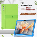 For Lenovo Yoga Tab Plus / Pad Pro AI Silicone Case with Kickstand Rugged Protective Cover