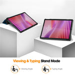Fodral för Lenovo Tab TB311FU Pro med mönster, läderstativ och stativ.