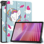 Fodral för Lenovo Tab TB311FU Pro med mönster, läderstativ och stativ.