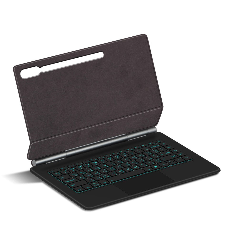 Floating Magnetic Keyboard For Samsung Galaxy Tab S10 Ultra / S9 Ultra / S8 Ultra Bluetooth-Compatible Keyboard + Leather Tablet Case