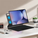 Floating Magnetic Keyboard (Russian) For Samsung Galaxy Tab S10 Ultra / S9 Ultra / S8 Ultra Bluetooth-Compatible Keyboard + Leather Tablet Case