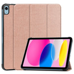 Til iPad (2025)/10.9 (2022) cover: Anti-drop læder tri-fold stander tabletcover