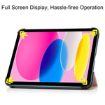 Til iPad (2025)/10.9 (2022) cover: Anti-drop læder tri-fold stander tabletcover