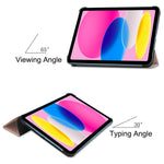 Til iPad (2025)/10.9 (2022) cover: Anti-drop læder tri-fold stander tabletcover