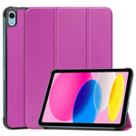 Til iPad (2025)/10.9 (2022) cover: Anti-drop læder tri-fold stander tabletcover