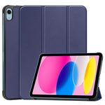 Til iPad (2025)/10.9 (2022) cover: Anti-drop læder tri-fold stander tabletcover